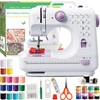 Kids Sewing Machine with 12 Built-in Stitches, 2-Speed Foot Pedal,