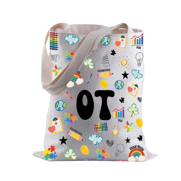 BLUPARK Occupational Therapist Tote Bag Psychologist Gift OT Team Shopping