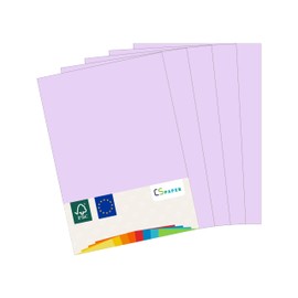 Made in the EU, 50 Sheets of Coloured Paper Lilac A4 80 g/m² CS Paper - Printer Paper, Copy Paper, Universal Paper for Printing, Crafts & Folding in DIN A4 Format Paper for Home & Office Supplies