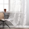 Delien Voile Burnout Curtain with Leaves Pattern, Sheer Curtain with