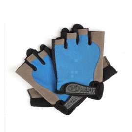 Mesh Active Blue Half-Finger Sports Cycling Weightlifting Gloves Cycling
