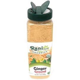 Rani Organic Ginger (Adarak) Powder Ground, Spice 14oz (400g) PET Jar ~ All Natural | Vegan | Gluten Friendly | NON-GMO | Indian Origin | USDA Certified Organic