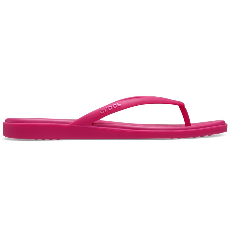 Crocs Womens Miami Flip Flops Dragon Fruit 5 Medium