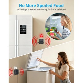 WiFi Power Failure Alarm – Briidea Freezer Power Outage Alarm with Dual Outlets, Real-Time App Notifications & 100dB Loud Alarm, Supports 2.4G/5GHz WiFi for Sump Pumps, Aquariums, Wine Cellars