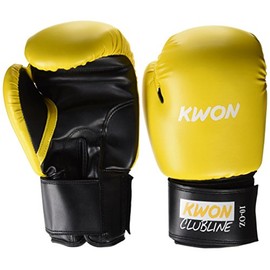 KWON Boxhandschuh Clubline Pointer, gelb/schwarz, 10 oz, 554005610