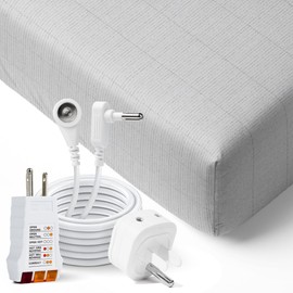 GroundLuxe Organic Fitted Grounding Sheet in Light Gray for a Full Size Bed