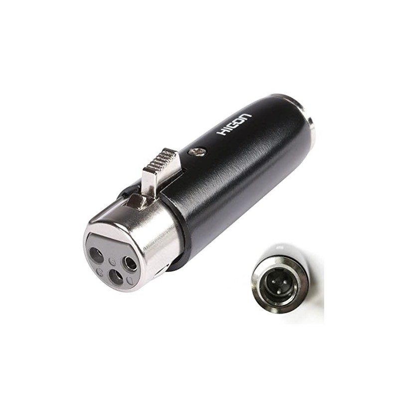 Adapter XLR f. - Mini-XLR male schwarz, HI-X3MX3-FM