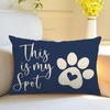 Dog Lumbar Pillow Covers Navy Blue Double-sided printed Reserved for