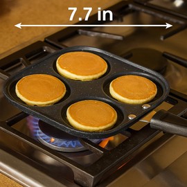 YAD Pancake Pan Burger Round Omelet Fry Pan Egg Cooker Pan Multipurpose Pancake Pan, Multicolor