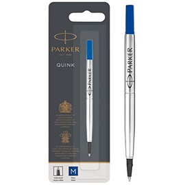 PARKER QUINK Rollerball Pen Ink Refill, Medium, Blue