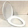 Mirabelle MIRTSEZ201 White Toilet Seat Cover Height: 1.75 in. Length: