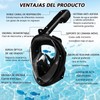 LCNBNM Máscara de Buceo, Mascara de Snorkel,con Soporte para cámara,Vista