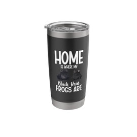 Black Rain Frog Plush Terrarium Frog Funny Black Rain Frog Stainless Steel Insulated Tumbler