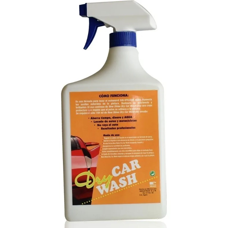 Líquido Limpieza en Seco Carros New Shine 500ml Sin Agua