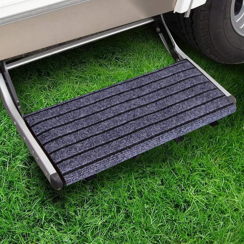 WADY RV Step Covers Non-Slip with Adjustable Buckle, Double-Layer Backing