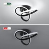 CANEOE Black Modern Ceiling Light Fixtures 6000K Semi Flush Mount