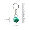 Komonee Green Dice Key Chain Novelty Keyring Casino Playing Game