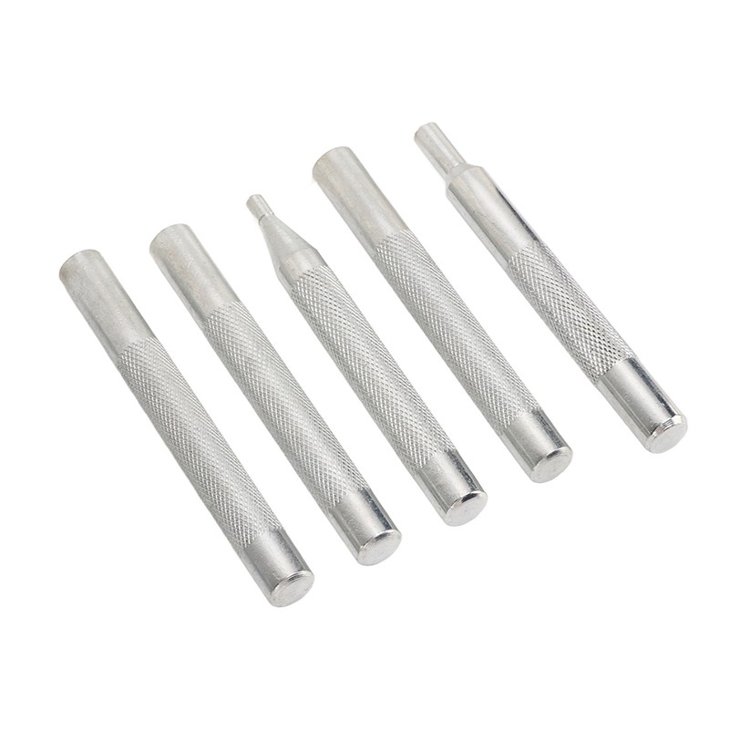 5pcs Snap Rivet Setter Die Punch Snap Kit Large Installation