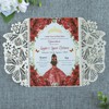 FEIYI 20 PCS 5.12x7.2 Butterfly Quinceanera Invitation, Laser Cut Wedding