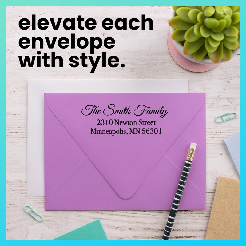 ExcelMark Personalized Return Address Stamp – Custom Self Inking Rubber