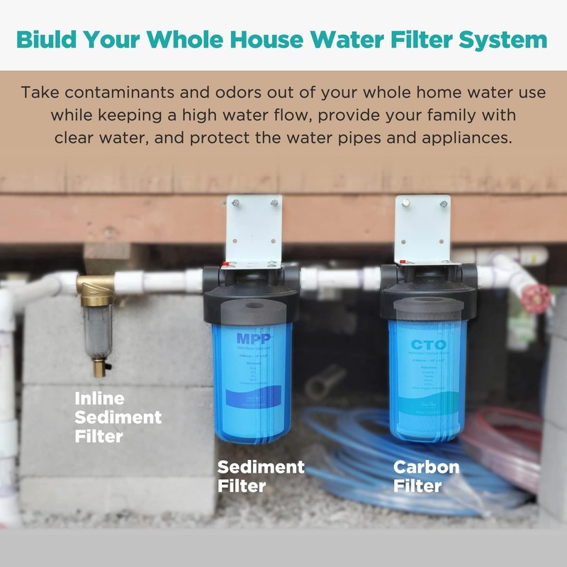 SimPure 10" x 4.5" Whole House Sediment Water Filter, 5