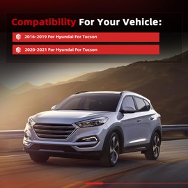 cciyu Exterior Door Handle - Rear Driver Left Chrome (1pc) Compatible with 2016-2021 for Hyundai for Tucson Replaces OE 83651-D3010, 83652-D3010 | Durable & Easy Installation