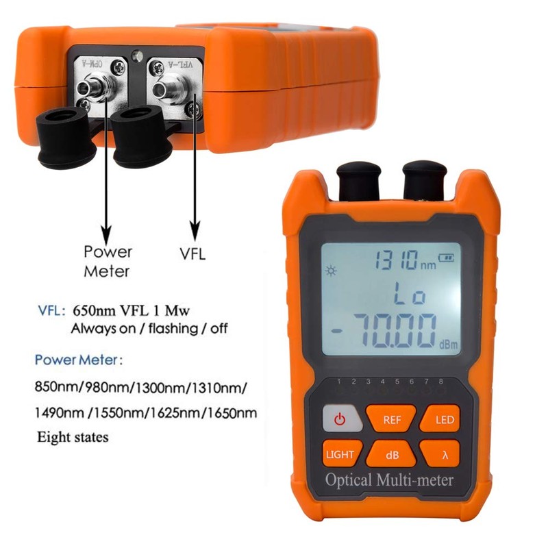 D YEDEMC Mini Optical Fiber Power Meter FC/SC/ST Universal Interface
