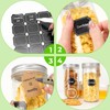 CycleMore 24oz 12 Pack Mason Glass Jars with Silver Separable