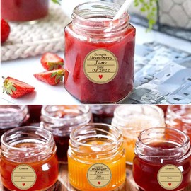 Canning Jar Stickers 2'' Kraft Round Shape Spice Labels for Jar Lids - Natural Brown Kraft Stickers for Canning Labels 500 Pcs Mason Jar Labels for Jar,Bottle Seal,Store Owners,Crafts, Oganizing,Gift