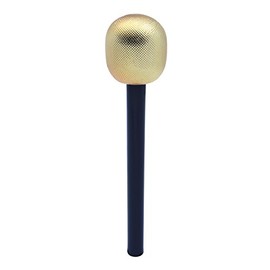 Bristol Novelty BA206 Gold Microphone Toy, Unisex-Adult, One Size
