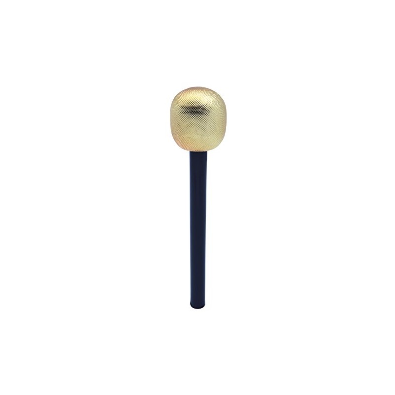 Bristol Novelty BA206 Gold Microphone Toy, Unisex-Adult, One Size