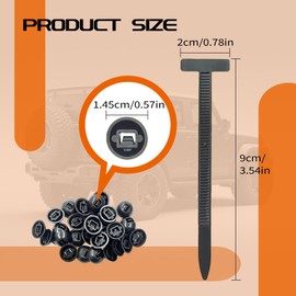 2026 Upgraded Nylon Universal Cable Tie Buckle – Heavy Duty Self-Locking Zip Ties with Round Clip Design, Secure Fit for Automotive Repair – UV Resistant Multi-Purpose Cable Ties for Car & Home(50)