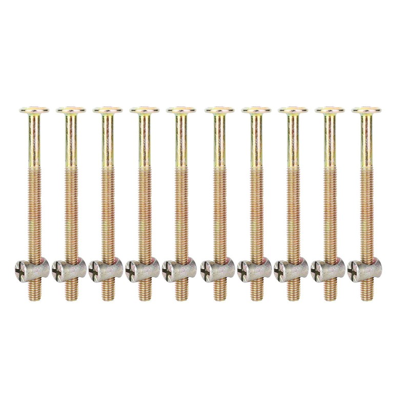 Luatoxry M6 x 80mm Bunk Bed Replacement Hardware, 10Pcs Nuts