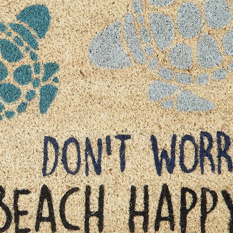 Split P Don't Worry Beach Happy Sea Turtle Doormat