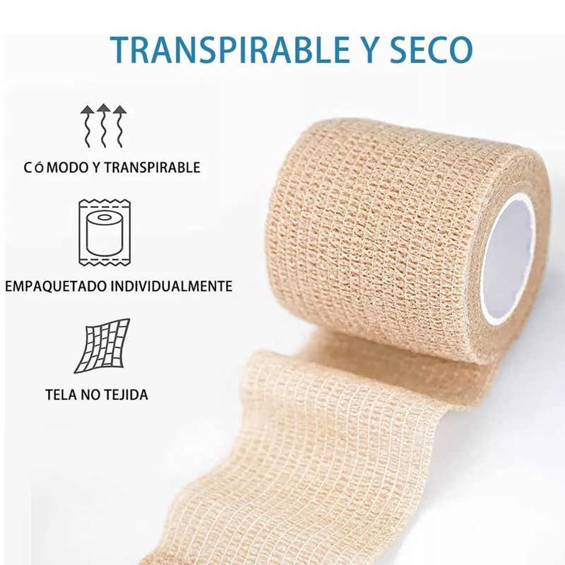 Aokesy 12 Piezas de Vendaje Autoadhesivo, Vendaje Cohesivo Elástico no