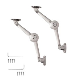 CJQZP 2-Pack Adjustable Cabinet and Wardrobe Folding Stays, Toy Box Hinges Soft Close Heavy Duty Hinges for Chest,Heavy DutyLid Stay Support