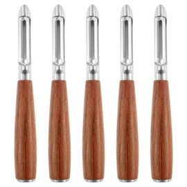 I Style Stainless Steel Vegetable Peeler for Fruit Veggie Heat Resistant Incisive Cucumber Peeler with Solid Wood Handle for Home Kitchen