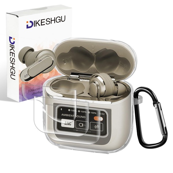 Dikeshgu for JBL Tour Pro 2 Case, Clear [Includes 3