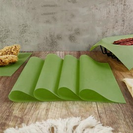 Nanaiche 100Pcs Wax Paper Sheets for Food, Basket Liners Food Picnic Paper Sheets Greaseproof Deli Wrapping Sheets，Grass green (6.0 * 6.0 In)