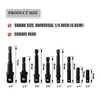 8 PCS 1/4" 3/8" 1/2" Socket Adapter Set, 1/4” Hex