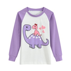 Girls' Pyjamas Long Unicorn Cats Dinosaur Mermaid Two Piece Children's Pyjamas Long Sleeve Toddler Winter Clothing 92 98 104 110 116 122, Dinosaurs