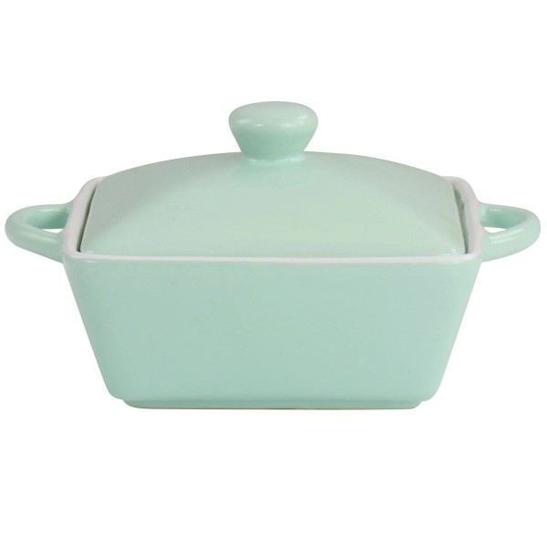 Martha Stewart Mini Stoneware Casserole with Lid in Mint