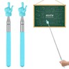 Uniclife 2 Pcs Telescopic Teachers Pointer Mini Retractable Finger Pointer