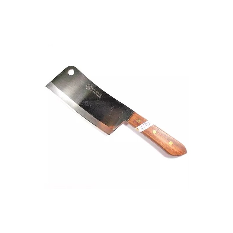 Kiwi #835 Vegetable Chopping Knife/cleaver stainless wood handle 6.5" Inches