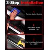 CHIYLE Door Sill Protectors for Chevy Camaro RS, Carbon Fiber