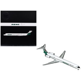 DCD McDonnell Douglas MD-90 Diecast Aircraft Series 1/200 White Green Tail 'Reno Air' (N905RA) Resin Toy 'Gemini 200' Commercial