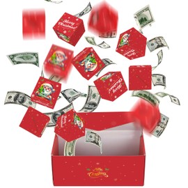 80UncleKimby Christmas Surprise Gift Box for Money - Pop Up Crash Explosion Folding Bouncing Boxes for Merry Christmas, Birthday (16 Pcs)