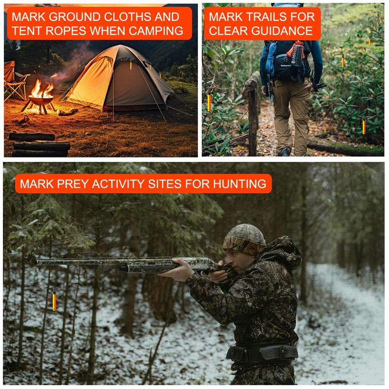 Little World 48 Pack High Visibility Trail Markers with Clips