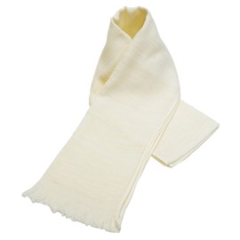 WKG UV Protection Cotton Scarf, Made in Senshu, Made in Japan, Approx. 11.4 x 63.0 inches (29 x 160 cm), Long Type, UV Stole, Peach Yellow, Saxophone, Purple, Beige, Sakura, Muscat, Milky, milky