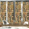 Ambesonne Bohemian Window Curtains Pack of 2, Ethnic Pattern with